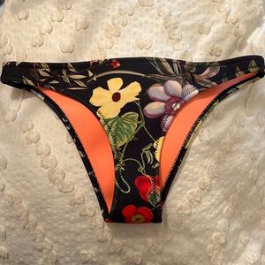 Triangl Neoprene Floral Bikini Bathing Suit bottoms